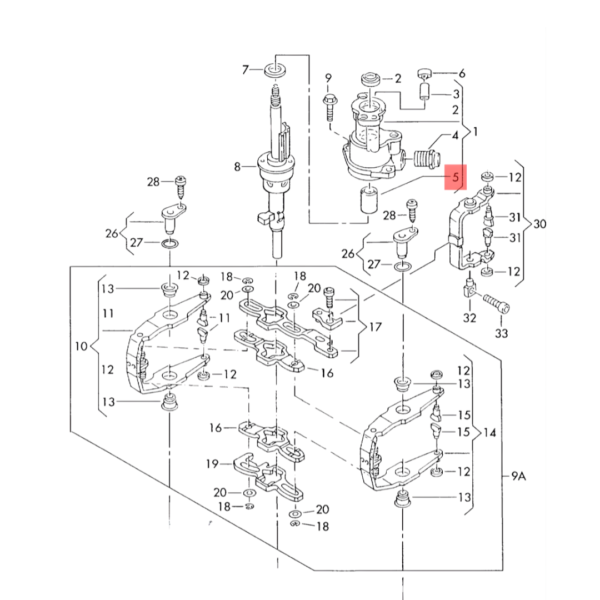 Rodamiento de Eje de Palanca Selectora- VW & ŠKODA - OEM 02A311648C