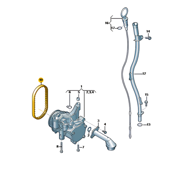 Banda de Bomba de Aceite GENUINA - VW & ŠKODA 1.6 / 2.0 TDI - OEM 04L115264A