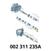 Rulimán Cónico de Caja de Cambios (Rulimán de Cono) - ŠKODA Fabia 1.4 8v & Felicia - OEM 002311235A