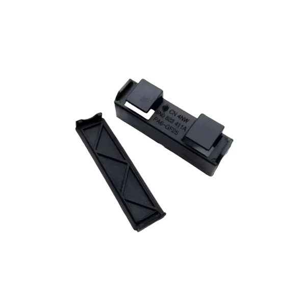 Set de Soporte / Conector de Unión del Cable de Apertura de Capó - VW Amarok / Polo 6R / Vento - OEM 5N0823411A + 6R0823347 (Juego de Carcasa y Tapa)